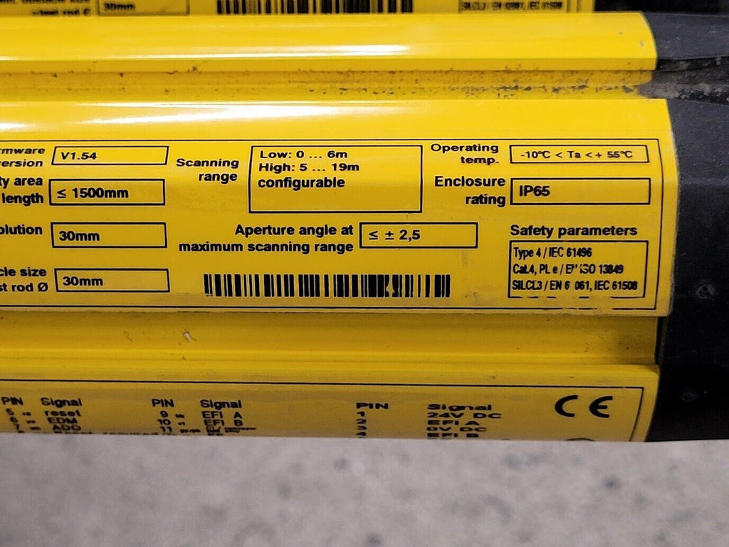 Pair Sick M4000 Light Curtain Safety Screen Sensor 24VDC 0-19m Scanning Range