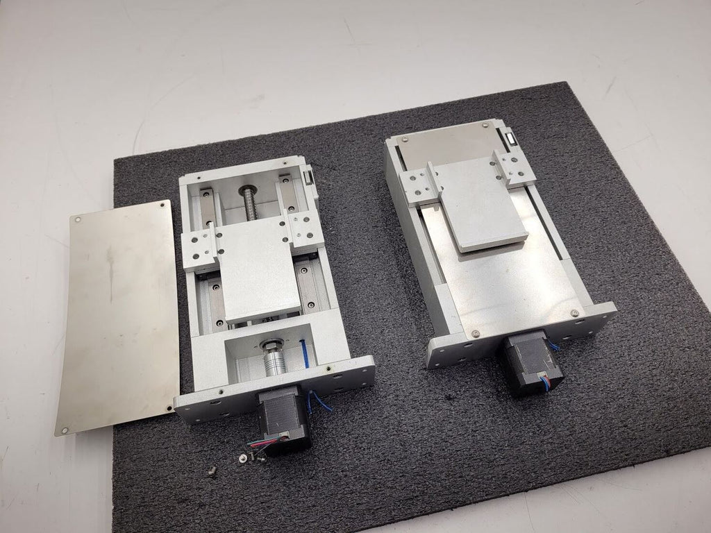 Lot of 2 Stepper Linear Lead Screw Actuator 5" 130mm Travel 4mm Pitch 12mm Screw