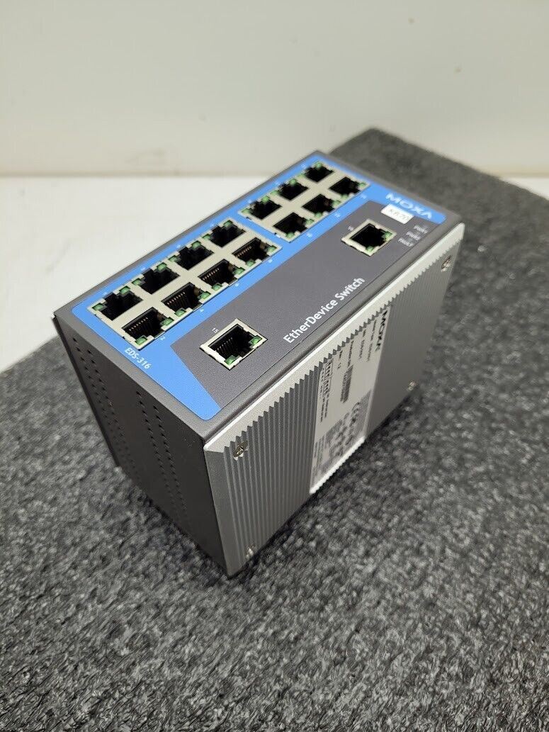 Moxa Industrial Network DIN RAIL Ethernet Switch EDS-316-T  Unmanaged 16 Port