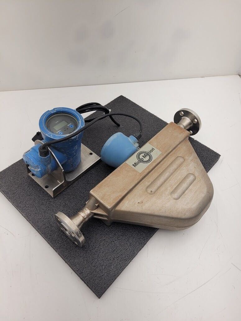 Micro Motion Mass Flow Coriolis Meter Sensor R100S128NQBZEZZZZ w/ Transmitter 1"