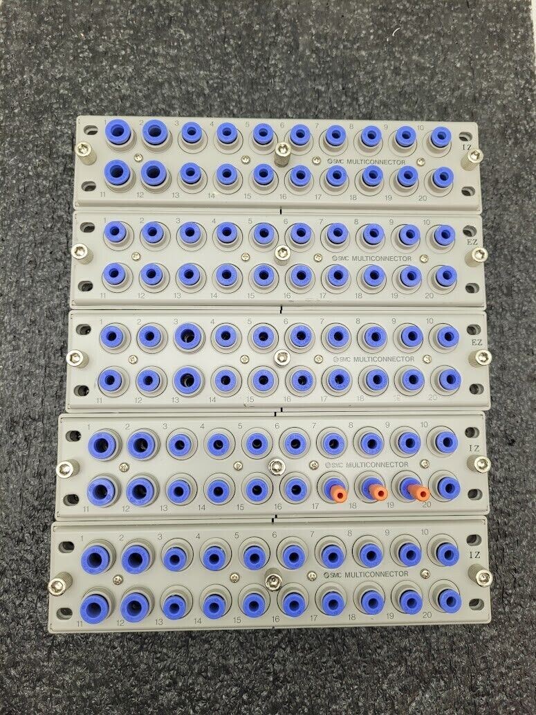 Lot of 5x SMC Multiconnector 20 Port In / Out, Mostly 4mm