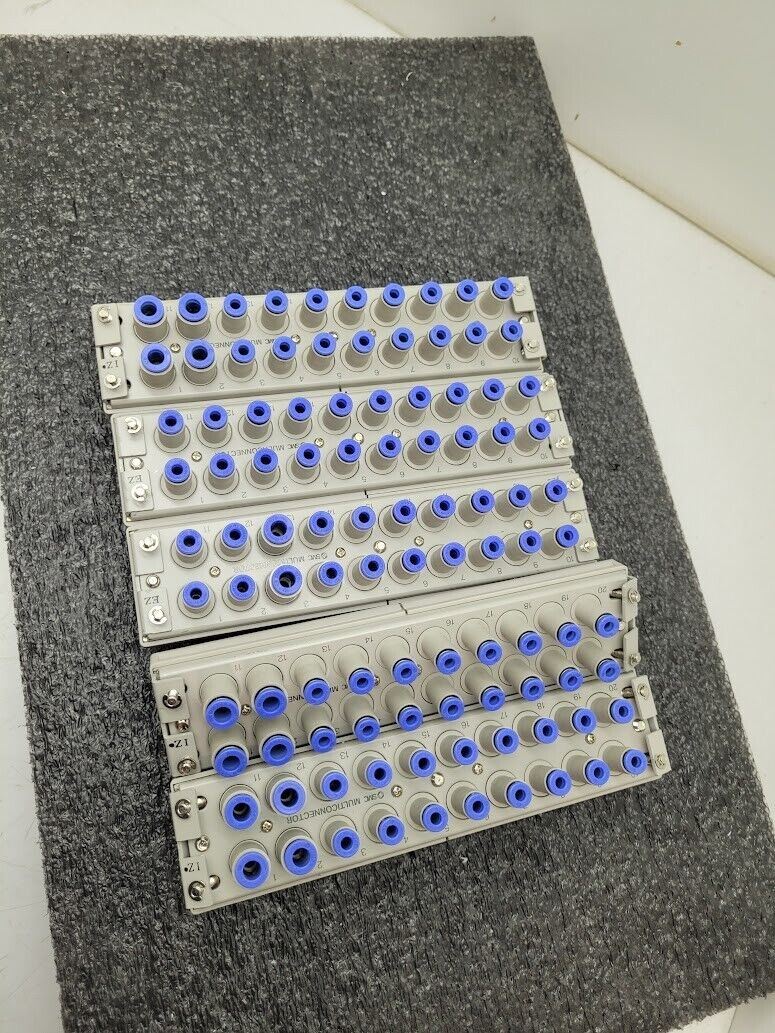 Lot of 5x SMC Multiconnector 20 Port In / Out, Mostly 4mm