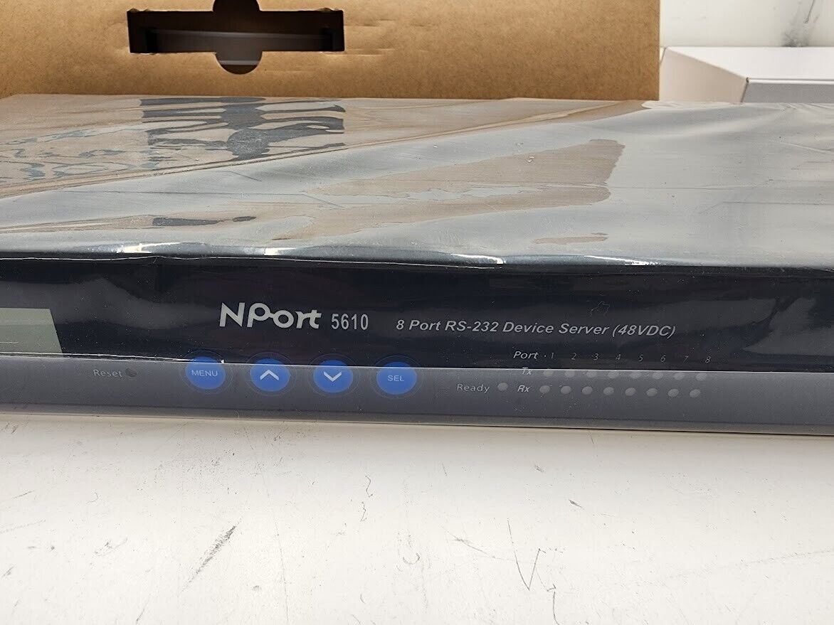 NEW in Box MOXA Nport 5610 8 Port RS-232 Device Server 48VDC 5610-8-48V