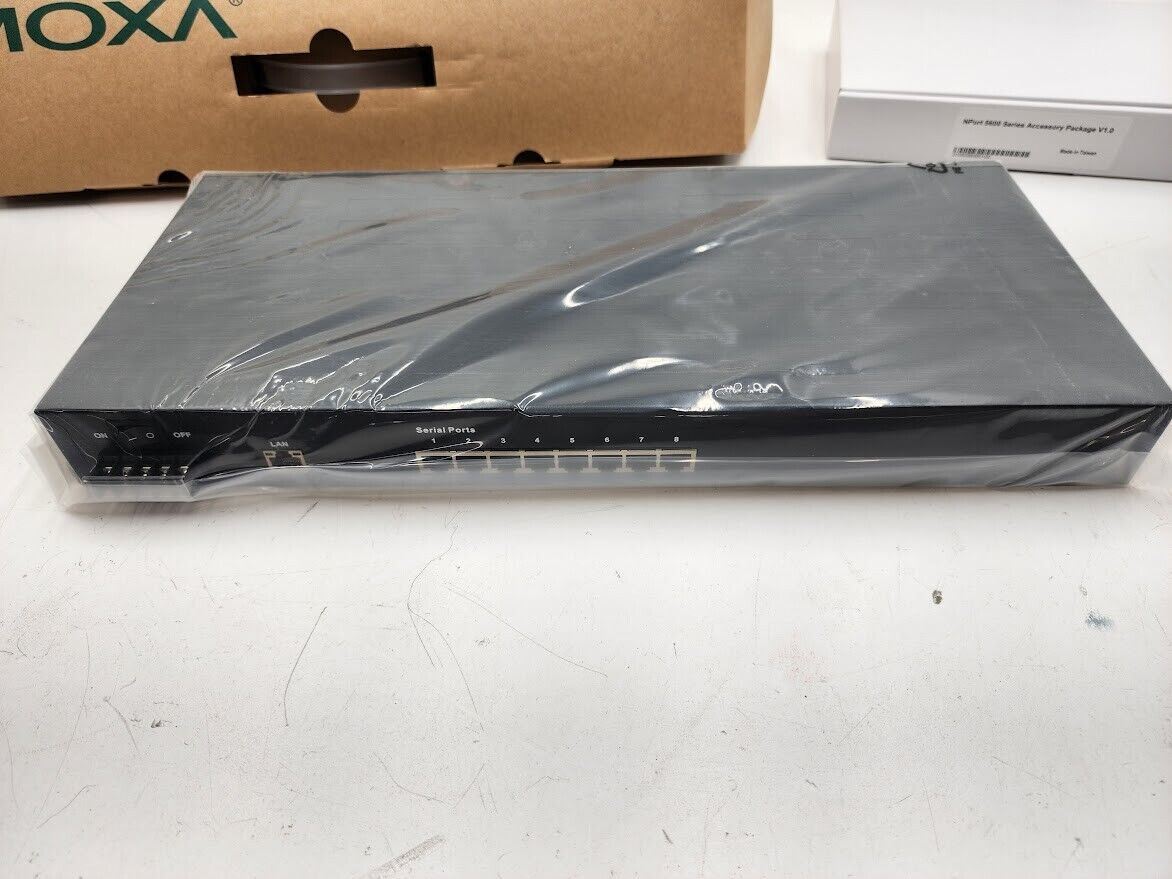 NEW in Box MOXA Nport 5610 8 Port RS-232 Device Server 48VDC 5610-8-48V