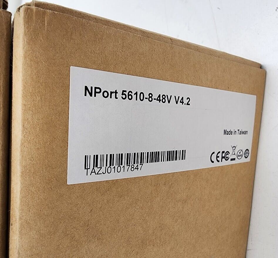NEW in Box MOXA Nport 5610 8 Port RS-232 Device Server 48VDC 5610-8-48V
