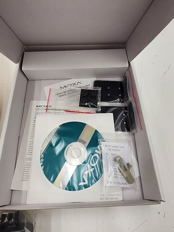 NEW in Box MOXA Nport 5610 8 Port RS-232 Device Server 48VDC 5610-8-48V