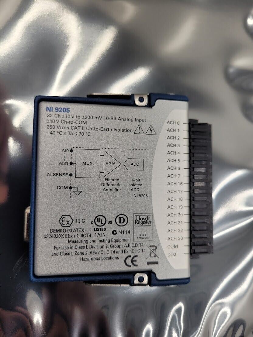 NI9205 ±10 V 250 kS/s 16-Bit 32-Channel C Series Voltage Analog Input Module