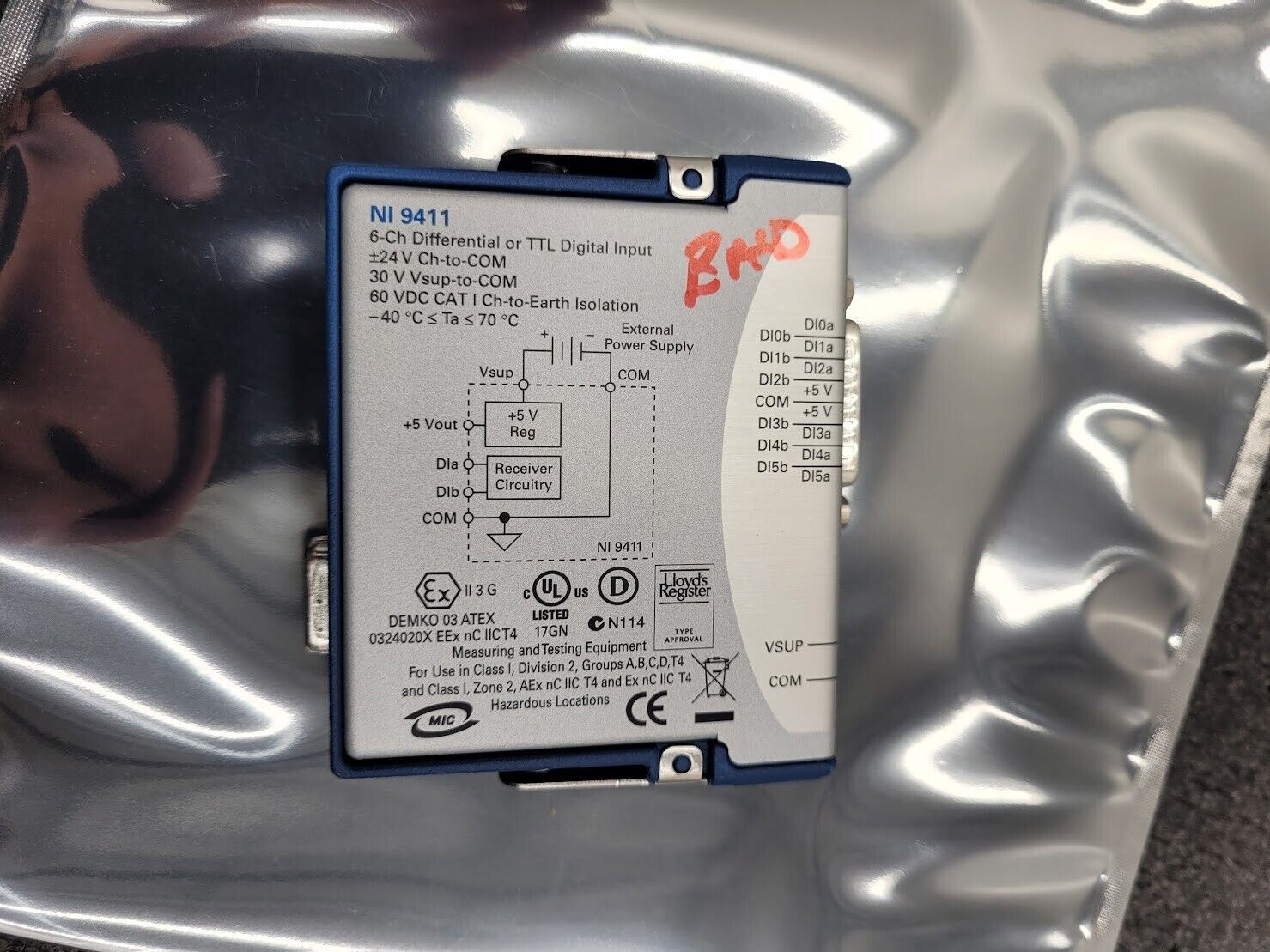 National Instruments NI 9411 6-Channel Differential TTL Digital Input Module