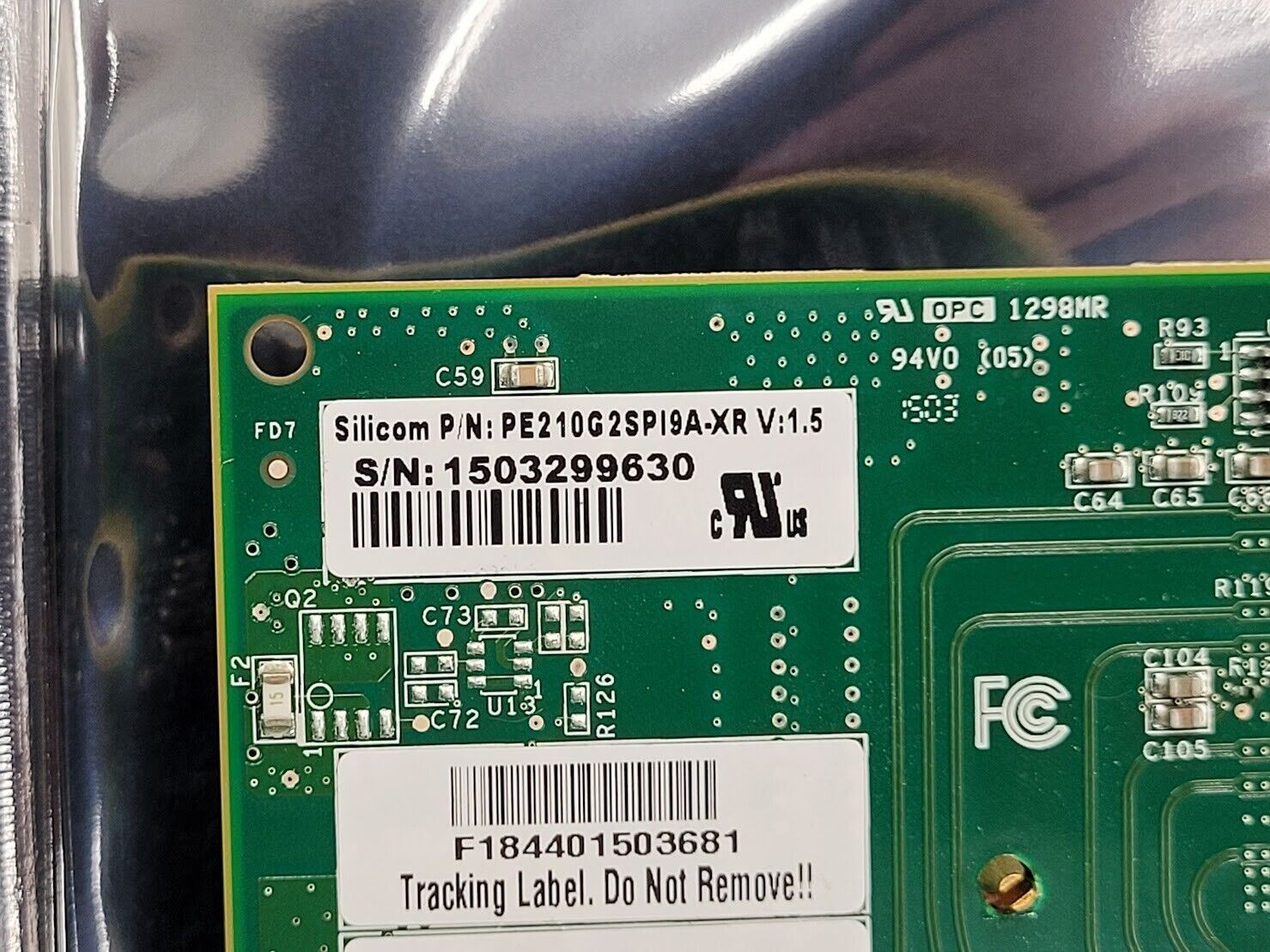 Silicom PE210G2SPI9-XR Dual Port 10Gigabit Ethernet PCIE Server Adapter Ver 1.5