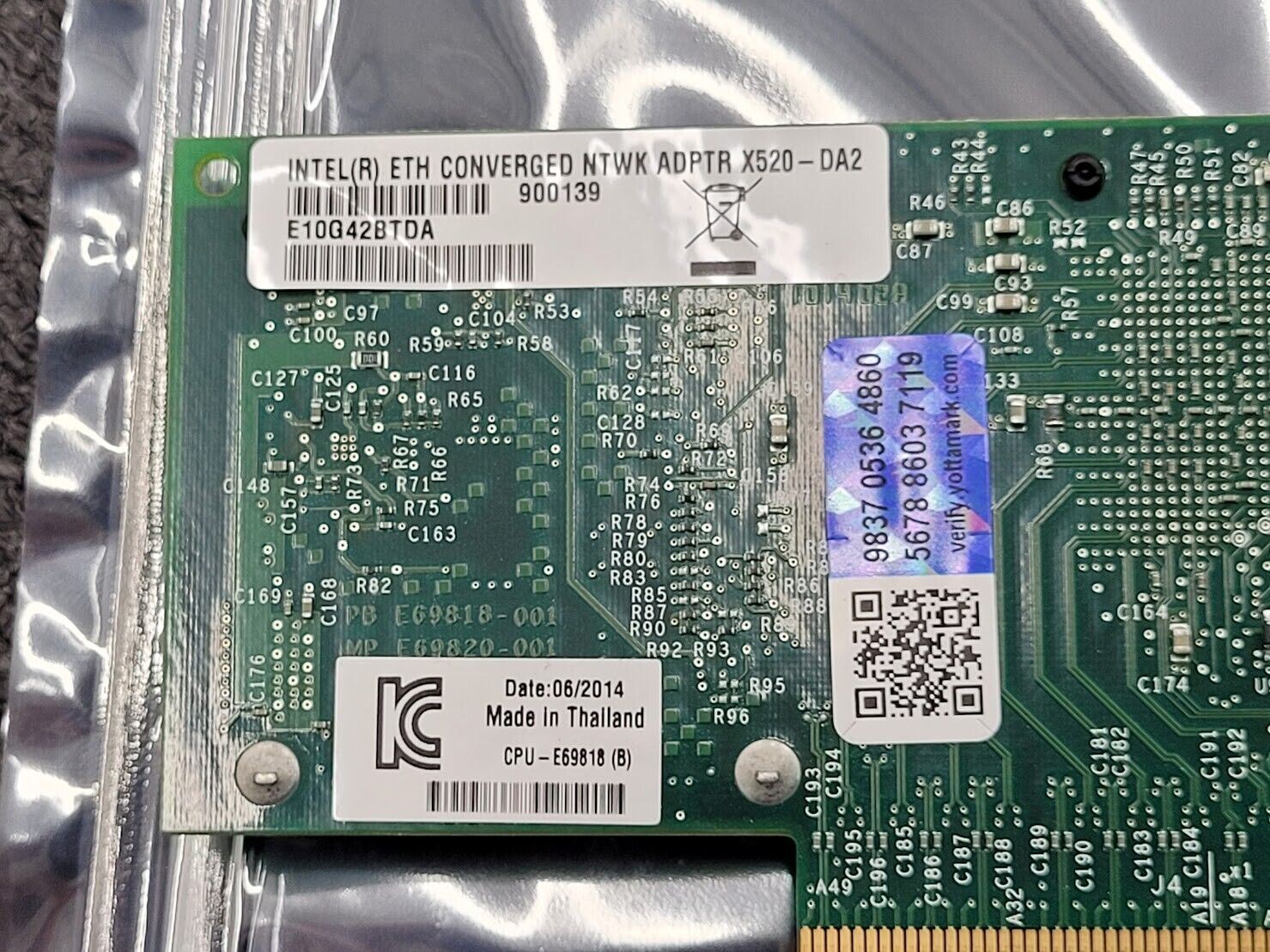 Intel X520-DA2 Dual Port SFP+ 10GbE NIC Adapter Full Height PCI