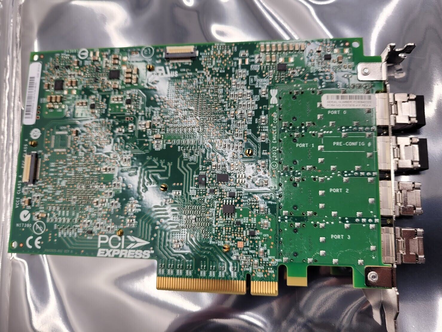 Emulex 4-PORT 16G FC ADAPTER P007976-41F Rev. A KCC-REM-EMU-P007976 PCI Card