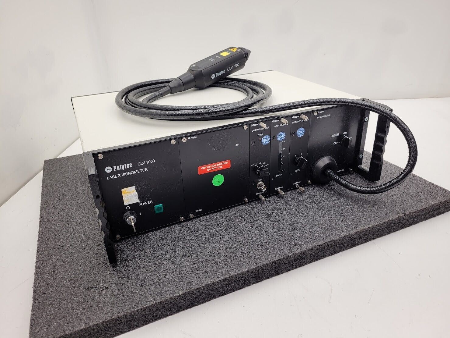 Polytec Laser Vibrometer CLV-1000 + CLV-700 Laser Head Module Power On Tested