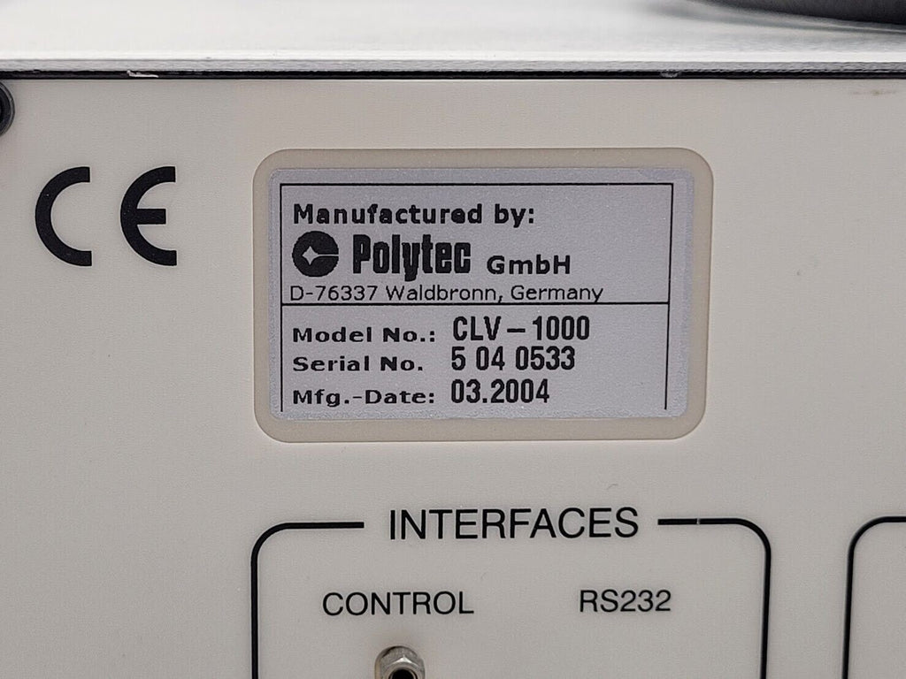 Polytec Laser Vibrometer CLV-1000 + CLV-700 Laser Head Module Power On Tested