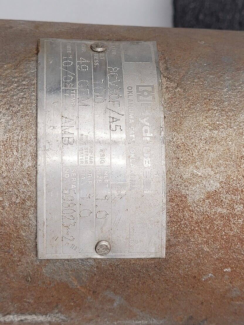 Hydroseal 1" 100PSI One Way Valve 49GPM Stainless Steel 316SS 8CV30F/A5