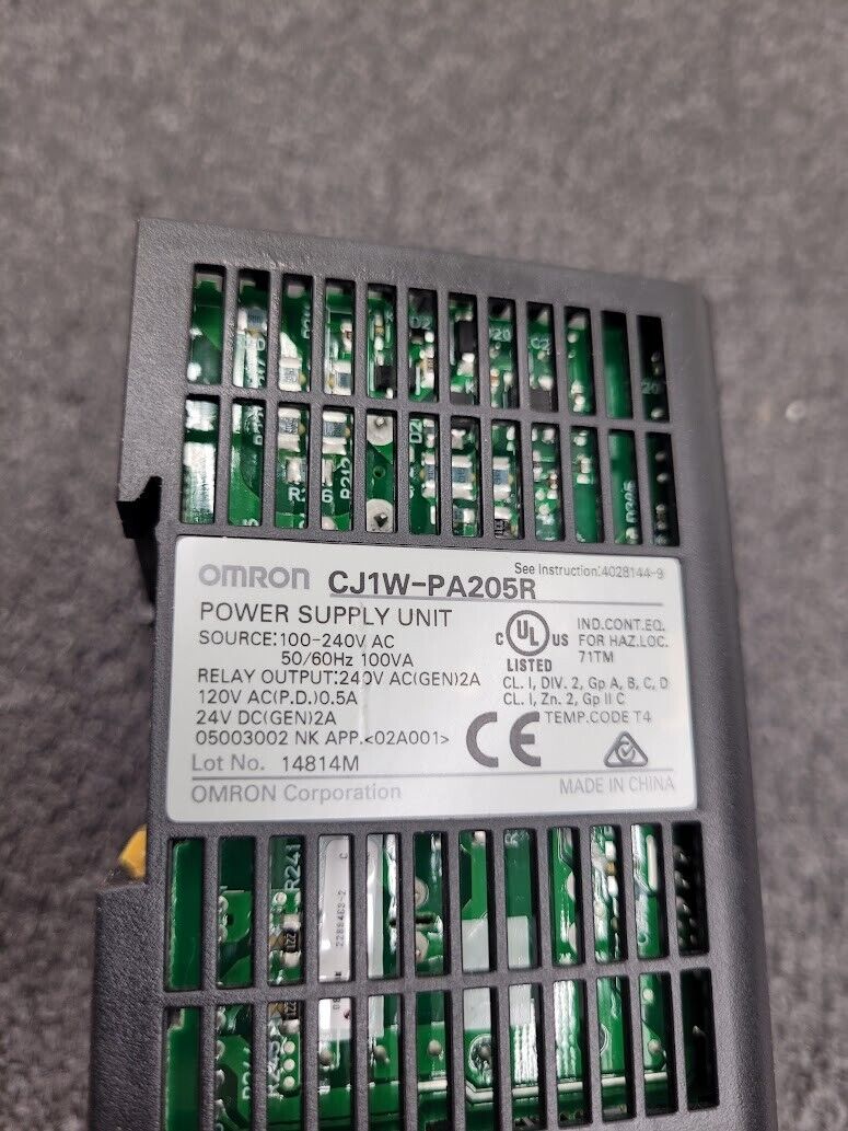 OMRON CJ1W-PA205R Power Supply Unit PA205R DIN Rail Mount