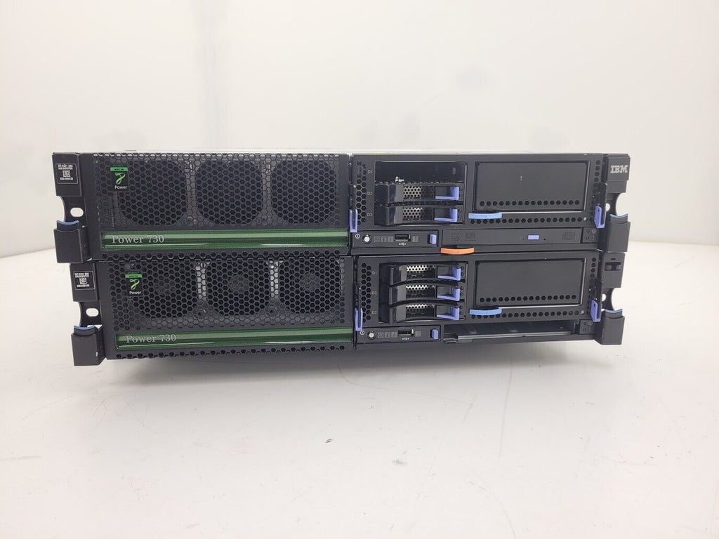 Lot of 2x IBM Power 730 Express POWER7+ Servers 64G Ram Each