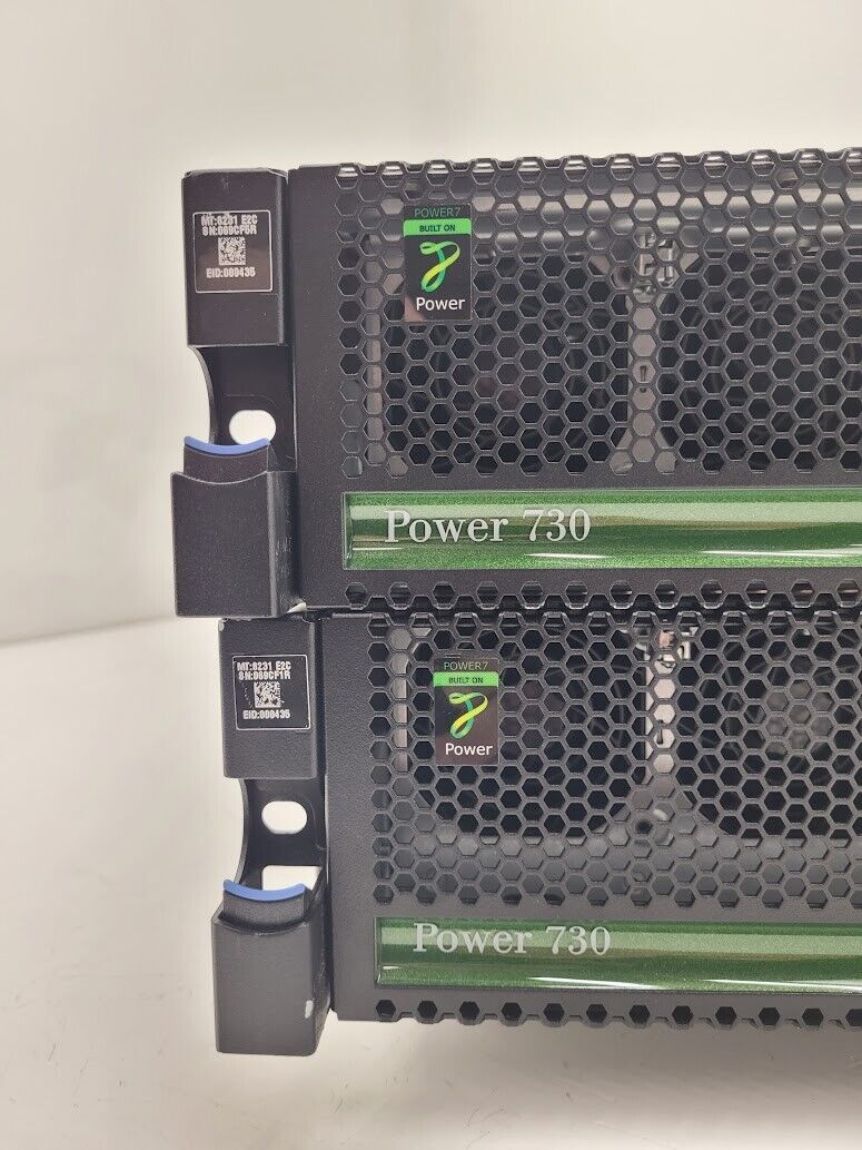 Lot of 2x IBM Power 730 Express POWER7+ Servers 64G Ram Each