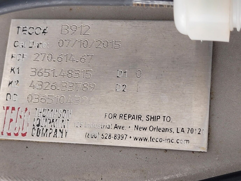 Micro Motion TECO B912 Mass Flow Coriolis Sensor R100S128NIAUEZZZZ 1" + TX