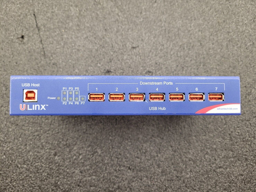 B+B SmartWorx Advantech UHR307 Isolate Industrial 7 Port USB Hub + Power Supply