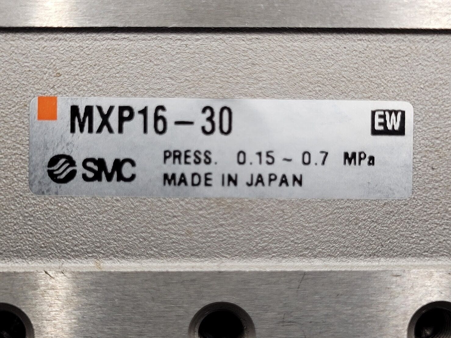 SMC MXP16-30 100PSI Linear Slide Guide Cylinder w/ D-M9N Sensors, Stops