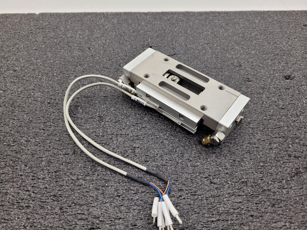 SMC MXP16-30 100PSI Linear Slide Guide Cylinder w/ D-M9N Sensors, Stops Unit B