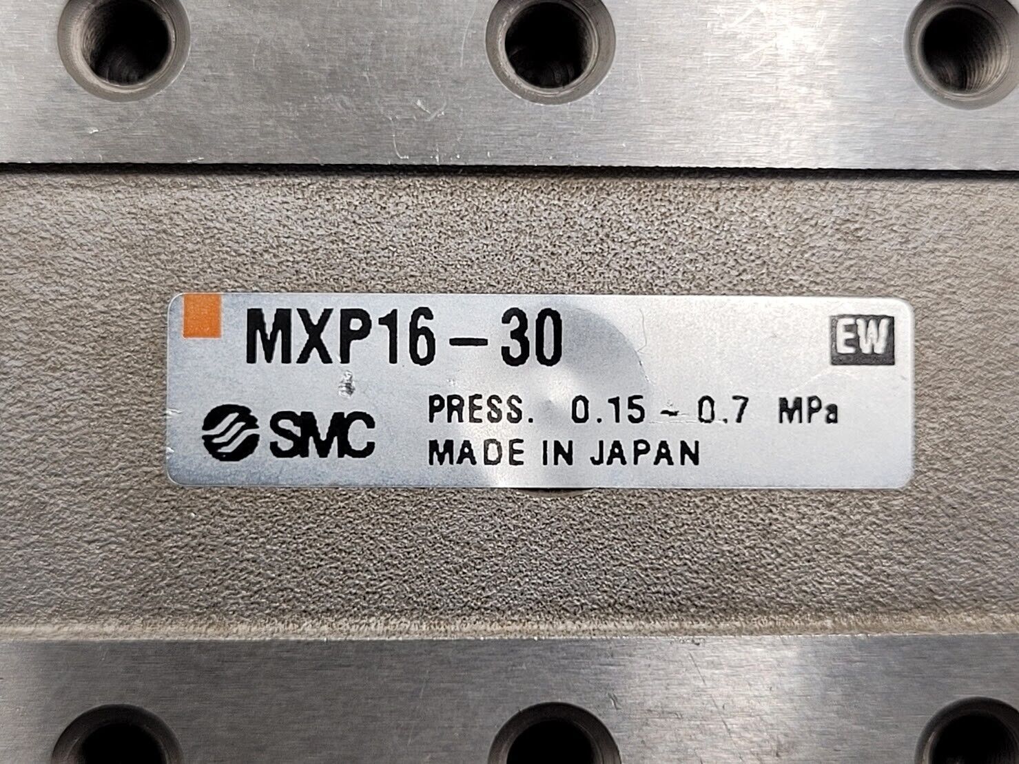 SMC MXP16-30 100PSI Linear Slide Guide Cylinder w/ D-M9N Sensors, Stops Unit B