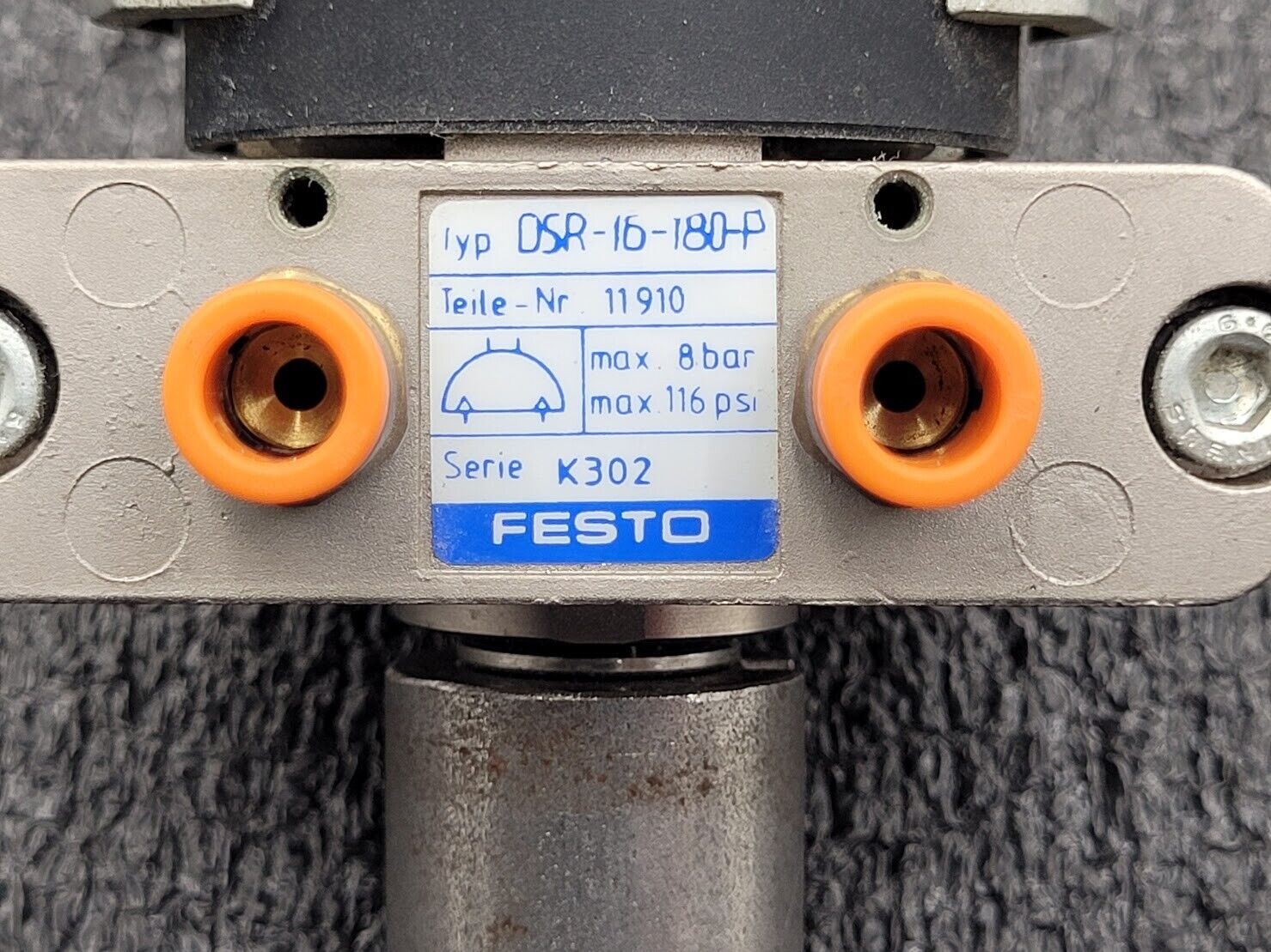 FESTO DSR-16-180-P Rotating Cylinder 116PSI 180 Degrees Adjustable Rotation