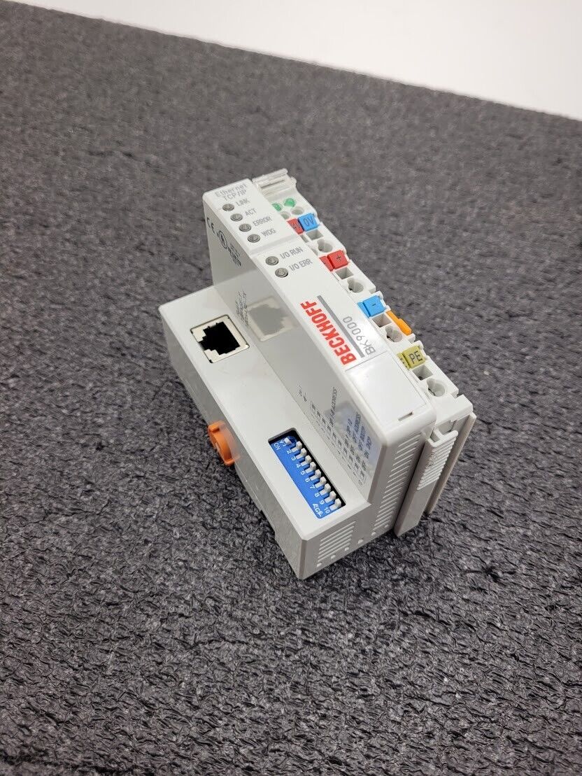 Beckhoff BK9000 Ethernet TCP/IP Coupler DIN Rail Mount 24VDC