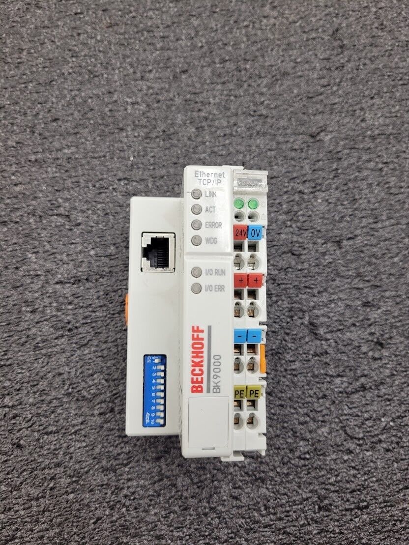 Beckhoff BK9000 Ethernet TCP/IP Coupler DIN Rail Mount 24VDC