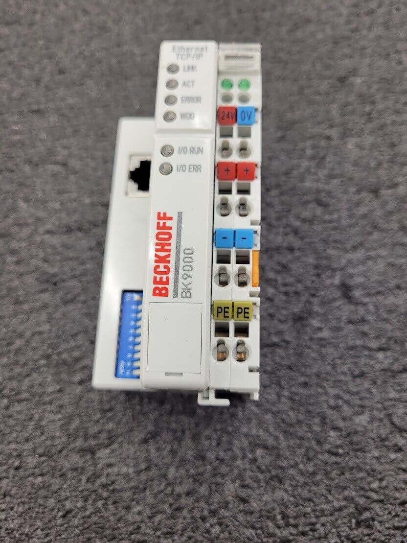 Beckhoff BK9000 Ethernet TCP/IP Coupler DIN Rail Mount 24VDC