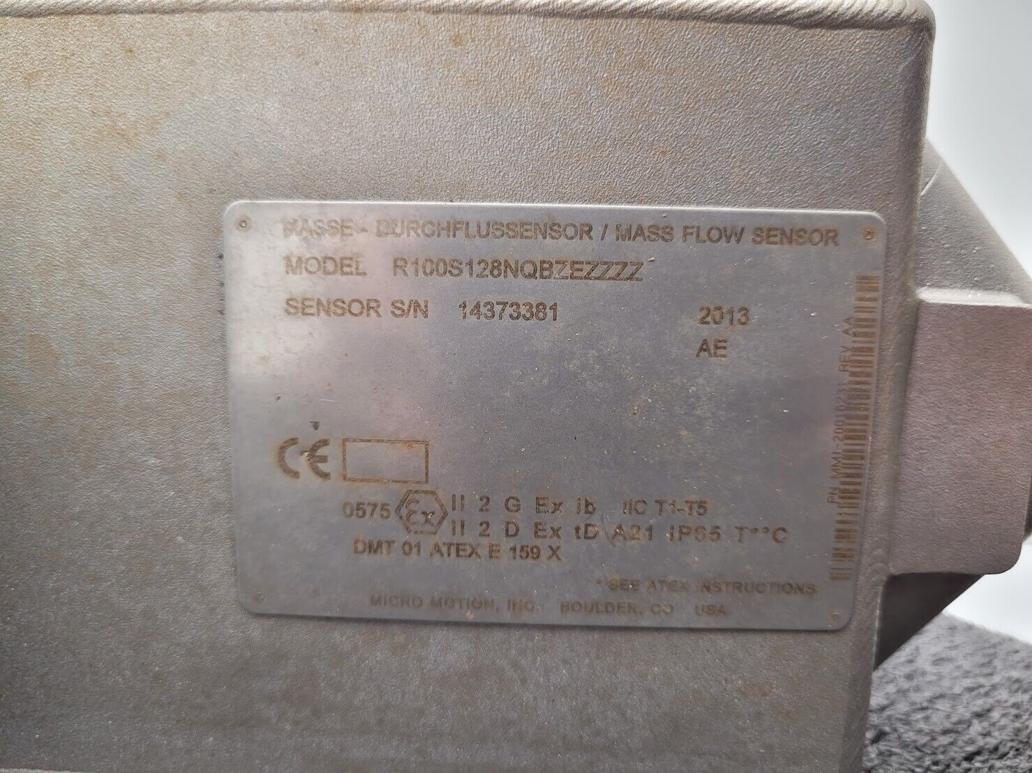 Micro Motion  Mass Flow Coriolis Meter Sensor R100S128NQBZEZZZZ 1" +Transmitter