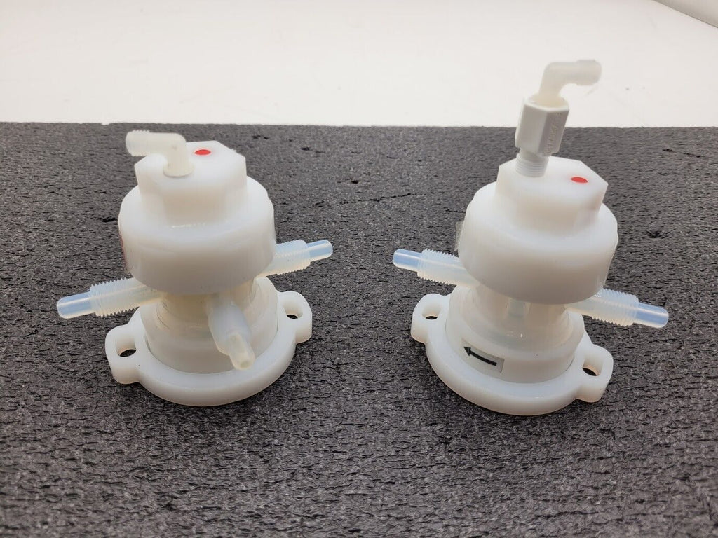 lot of 2 Furon High Purity Valve 1108555 + 1108547  1/4" Pneumatically Actuated