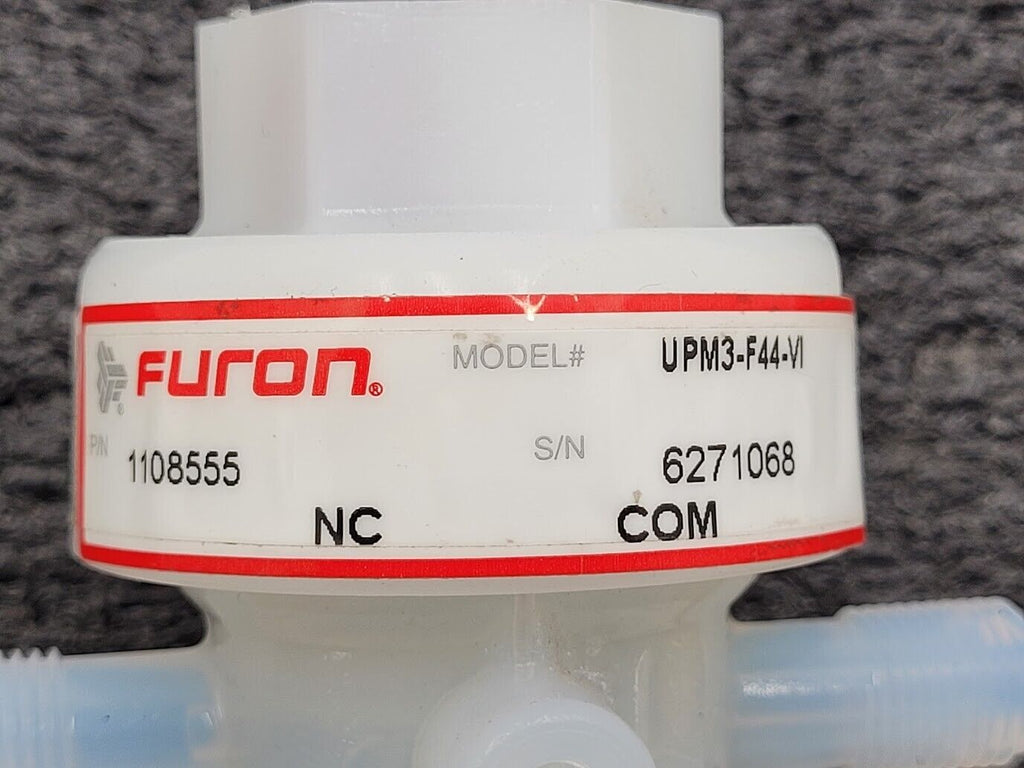 lot of 2 Furon High Purity Valve 1108555 + 1108547  1/4" Pneumatically Actuated