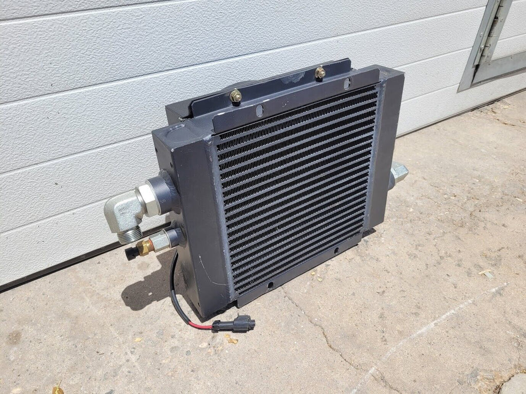American Cooling Systems Hydraulic Oil Cooler Radiator 24714AM + 12VDC Fan