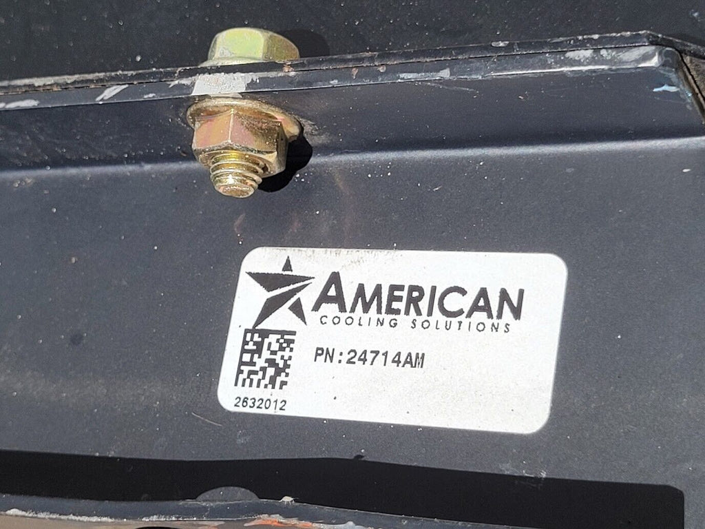 American Cooling Systems Hydraulic Oil Cooler Radiator 24714AM + 12VDC Fan