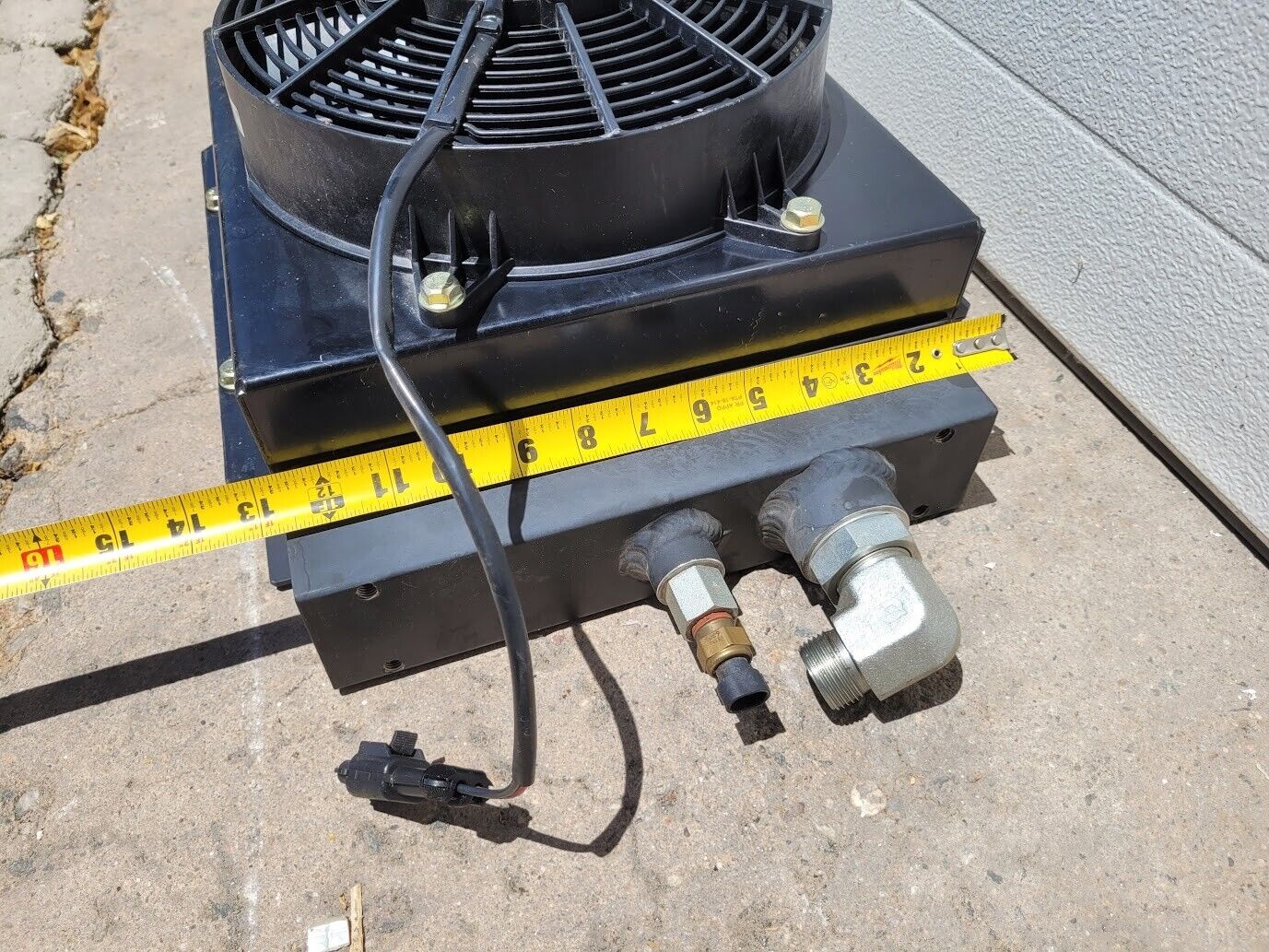 American Cooling Systems Hydraulic Oil Cooler Radiator 24714AM + 12VDC Fan