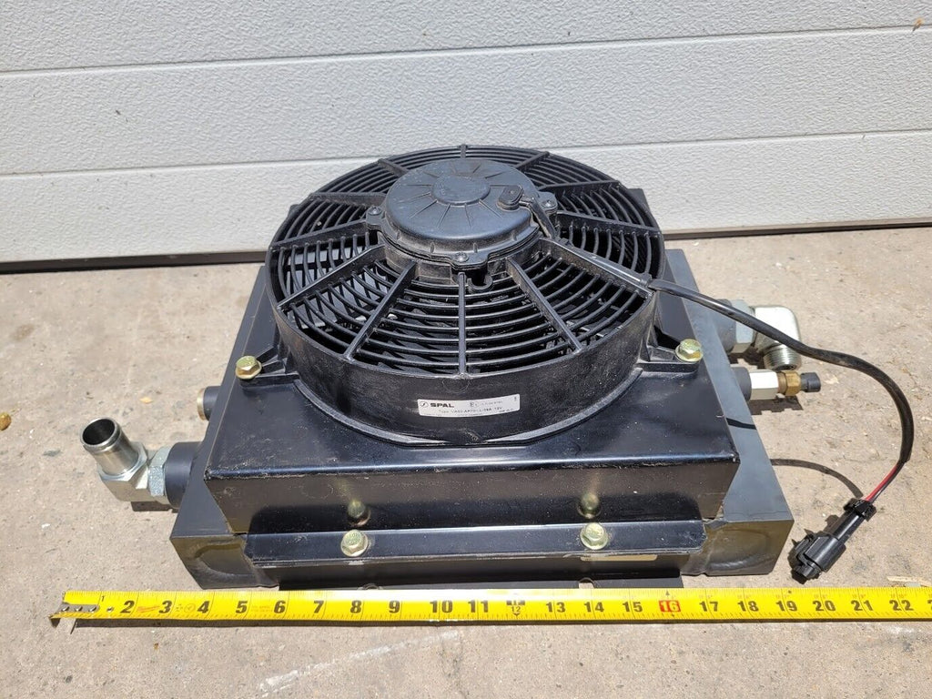 American Cooling Systems Hydraulic Oil Cooler Radiator 24714AM + 12VDC Fan