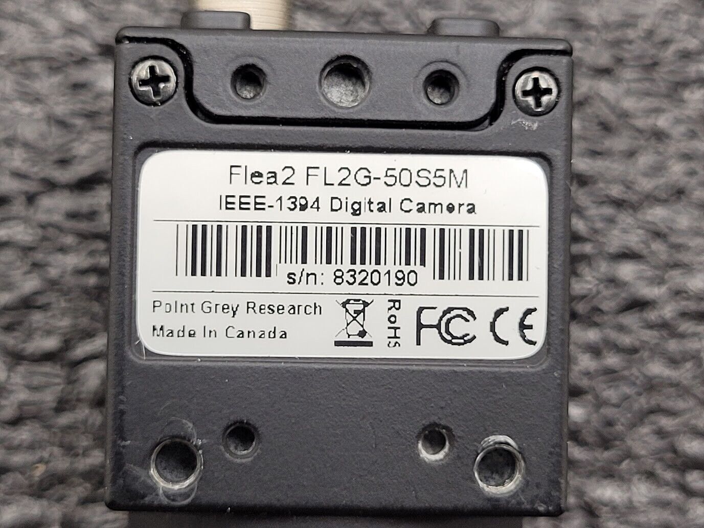 Point Grey Flea2 FL2G-50S5M IEEE-1394 Industrial Camera Navitar C-Mount Lens