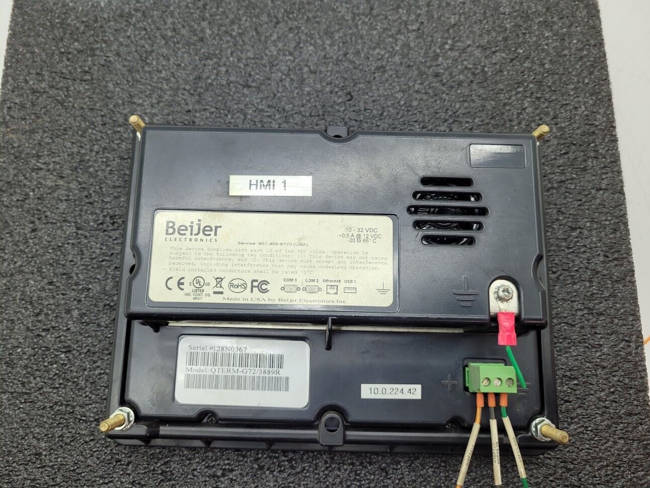 Beijer Electronics QSI QTERM-G72/3889R LCD Widescreen Graphic Touchscreen HMI A