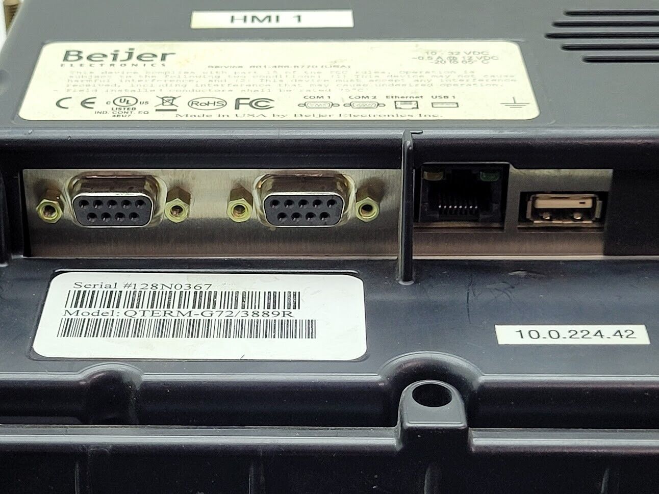 Beijer Electronics QSI QTERM-G72/3889R LCD Widescreen Graphic Touchscreen HMI A