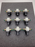 Lot of 9 SMC AR20-N02E-1Z Regulators w/ Mounting Brackets 0-30 PSI 1/4" Fittings