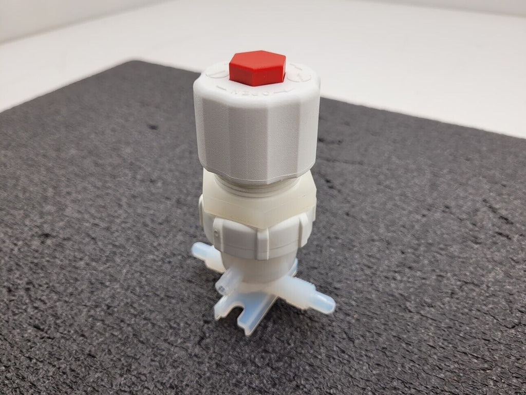 Entegris Fluoroware 201-97-01 2-Way Manual Diaphragm Valve 1/4" Flaretek Fitting