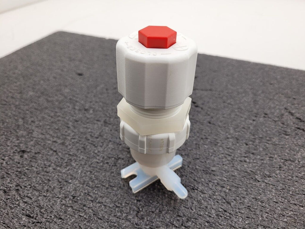 Entegris Fluoroware 201-97-01 2-Way Manual Diaphragm Valve 1/4" Flaretek Fitting