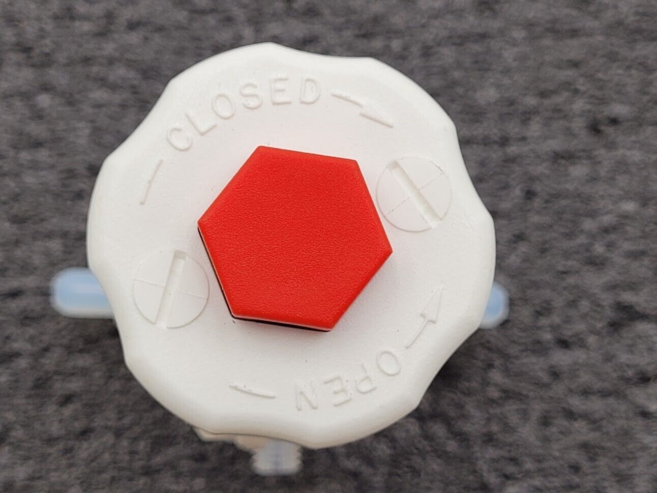 Entegris Fluoroware 201-97-01 2-Way Manual Diaphragm Valve 1/4" Flaretek Fitting