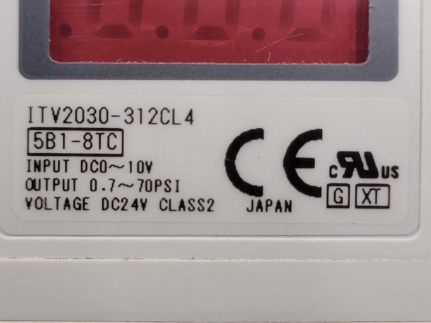 SMC ITV2030-312CL4 Electro Pneumatic Regulator 0-10VDC Input 0.7-70SPI Output C