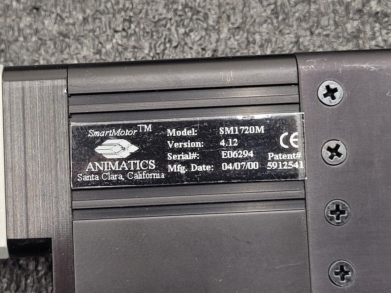 Animatics SmartMotor SM1720M w/ GH17P10 10:1 Gearhead PS42V6A Power Supply B