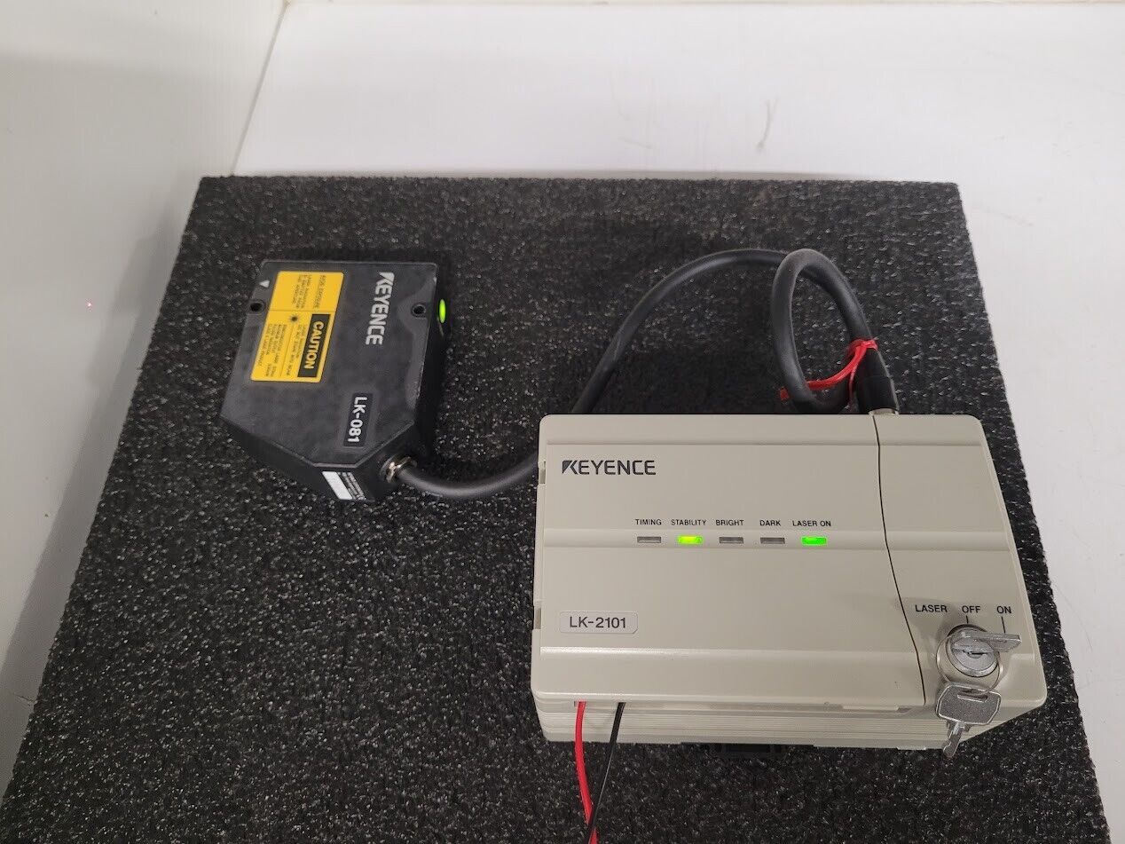 Keyence LK-2101 CCD Laser Displacement Controller LK-081 Laser Sensor, Tested
