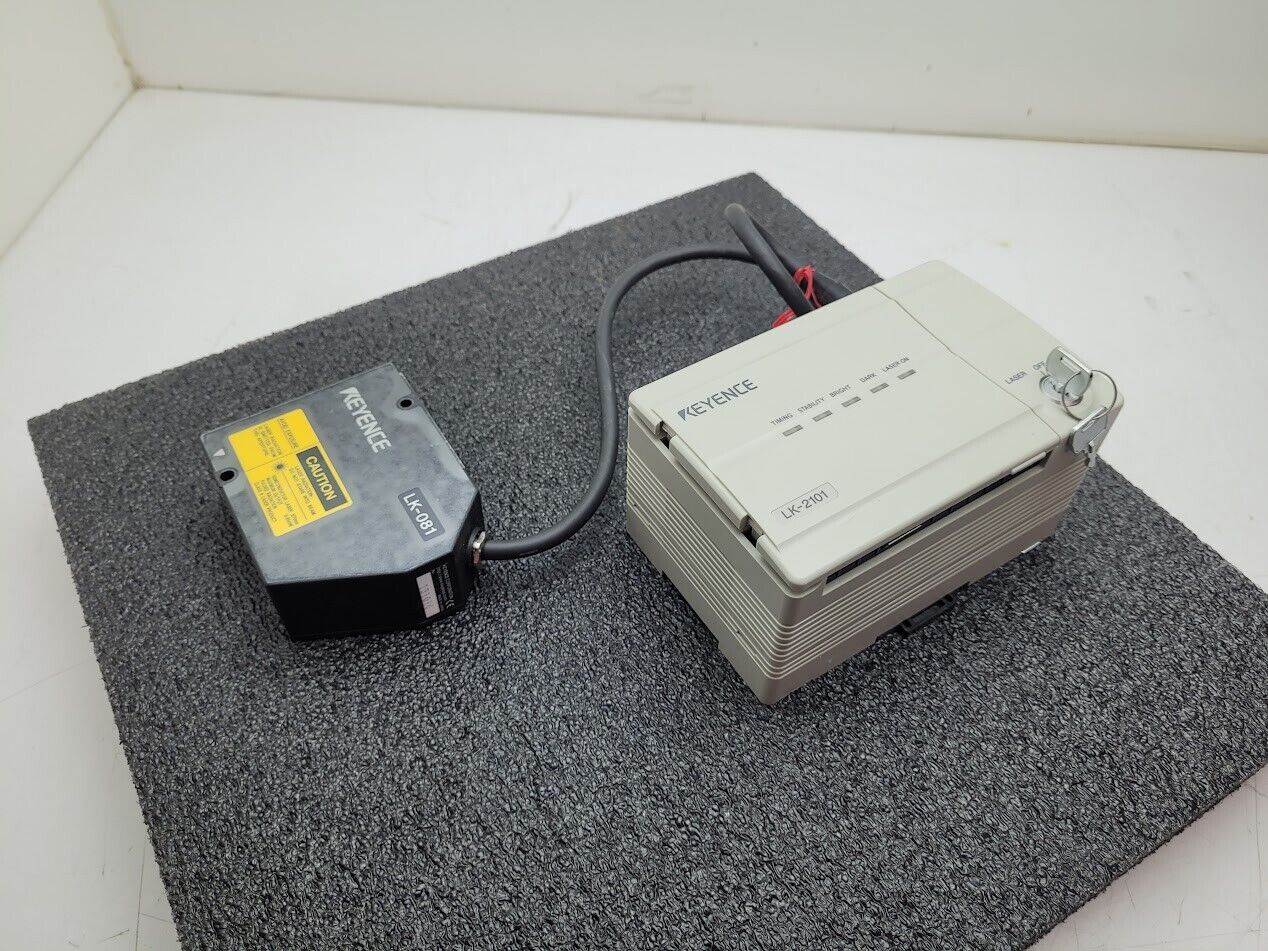 Keyence LK-2101 CCD Laser Displacement Controller LK-081 Laser Sensor, Tested