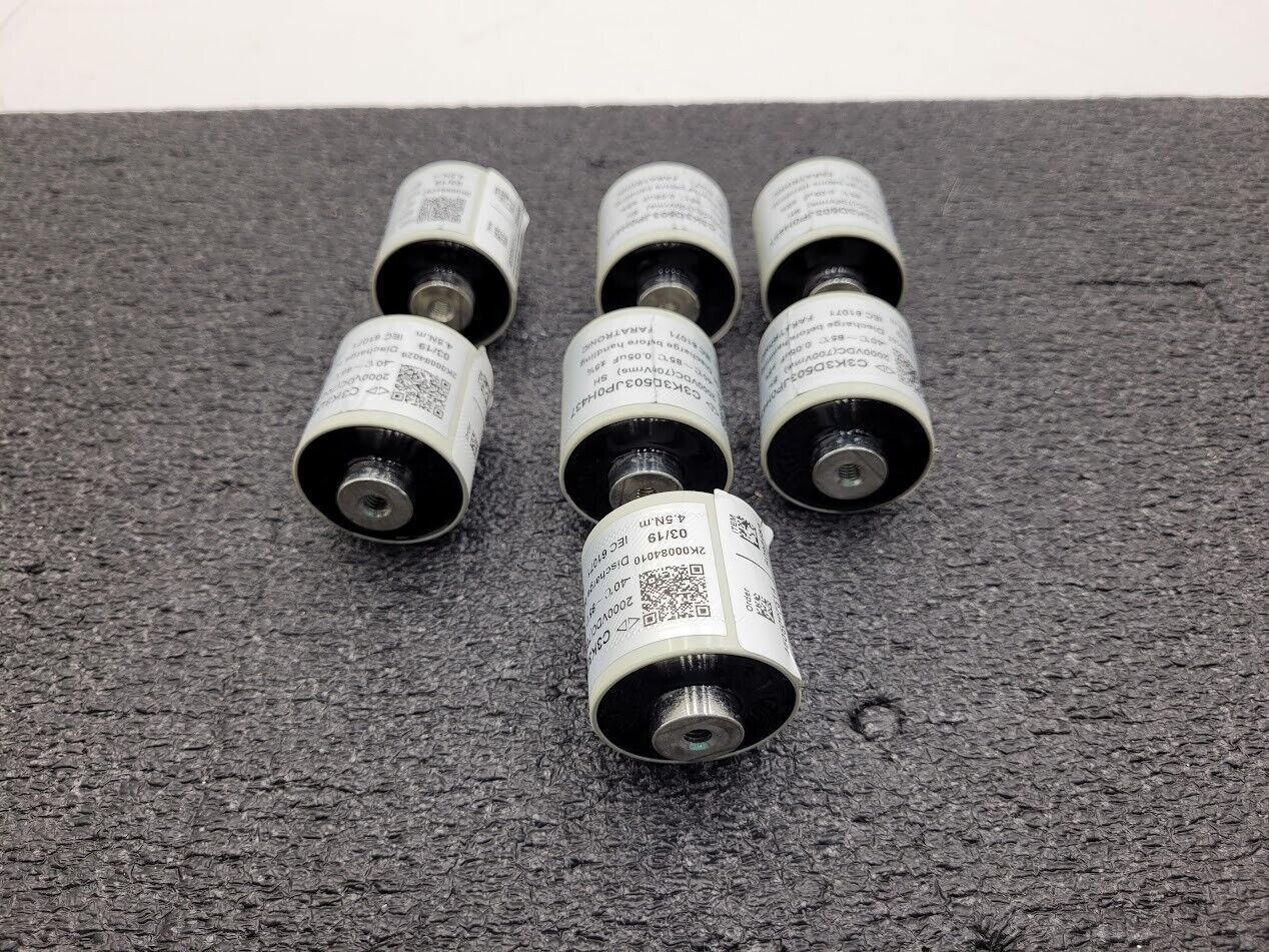 Lot of 7 Faratronic High Voltage Power Capacitors 2000VDC 0.05 uF