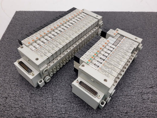 2x SMC Valve Block Solenoid Manifold VQ1200-5 VQ1100-5 24VDC 30 Valves Lot B